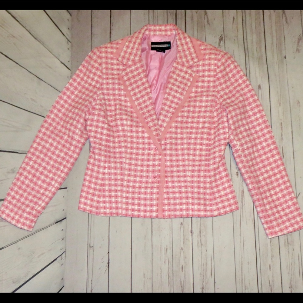 📍 Pink Plaid Blazer 📍